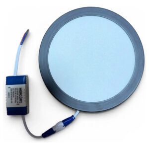 Luminario Led Negro Plafon 12w Luz Blanca