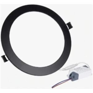 Luminario Led Negro Downlight Slim 18w Luz Blanca