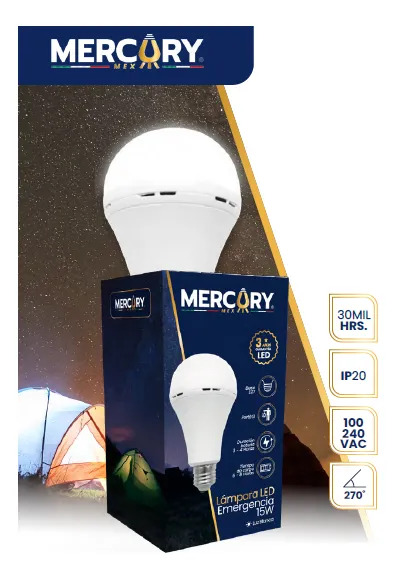 Lámpara Led Emergencia 15w Luz Blanca - Imagen 2
