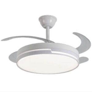 Ventilador con Lámpara LED Opus – Aspas Retráctiles y Luz Dimeable