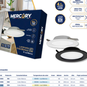 LUMINARIO LED BOTE 12W 3000K BLANCA