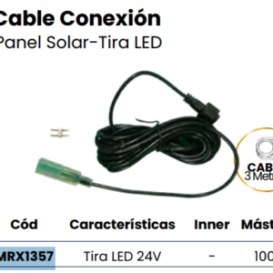 Cable de Conexión y Extensión de 5 Metros – Para Panel Solar y Tiras LED 24VDC