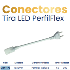 Conector para Tira LED Perfilflex 10x10 mm