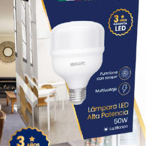 Lámpara LED de Alta Potencia 50W – Base E27, Luz Fría 6500K