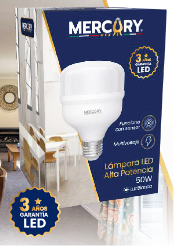 Lámpara LED de Alta Potencia 50W – Base E27, Luz Fría 6500K