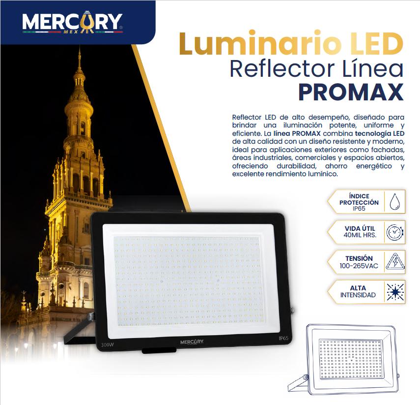 Luminario LED Reflector Promax 300W – Luz Fría 6500K
